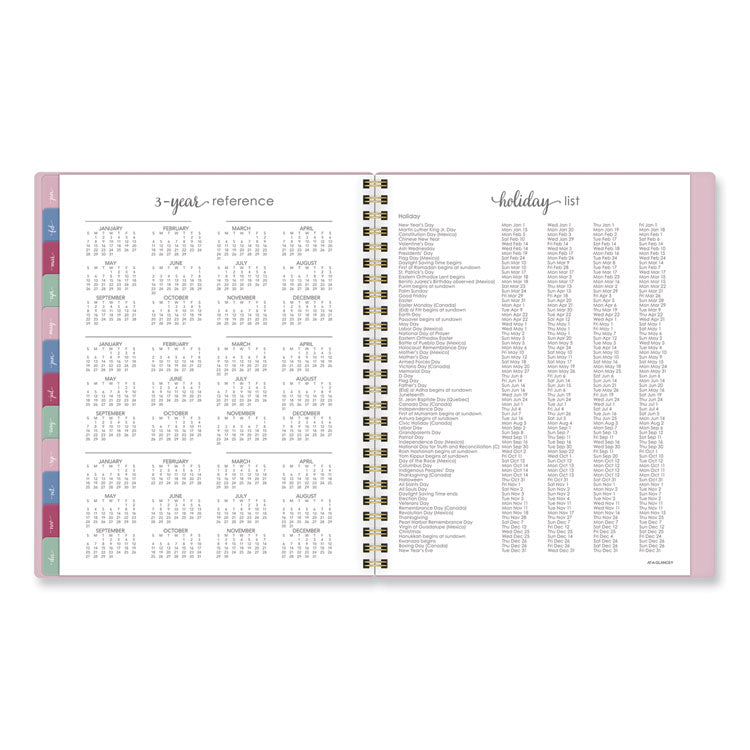 Harmony Weekly/Monthly Poly Planner, 8.81 x 7.88, Pink Cover, 13-Month: Jan 2026 to Jan 2027
