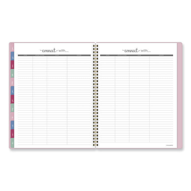 Harmony Weekly/Monthly Poly Planner, 11 x 9.38, Pink Cover, 13-Month: Jan 2026 to Jan 2027