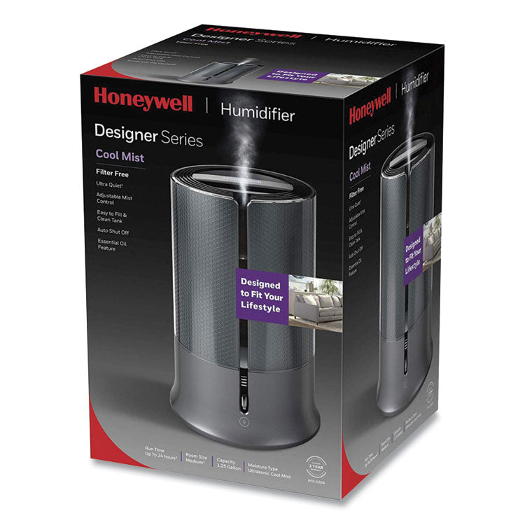 Filter Free Ultrasonic Cool Mist Humidifier, 1.25 gal Tank Capacity, 8.8 x 8.8 x 13.2, Black