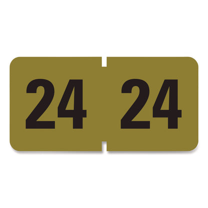Yearly End Tab File Folder Labels, 2024, Gold, 500/Roll