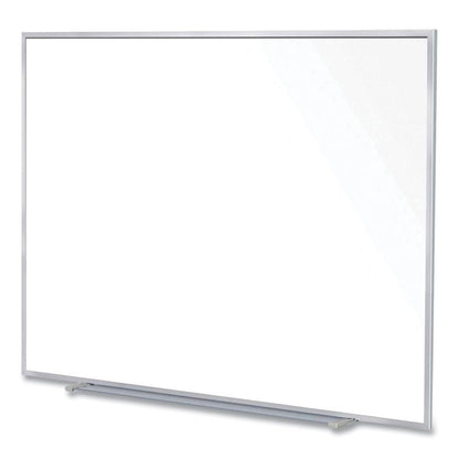 Magnetic Porcelain Whiteboard with Aluminum Frame, 72.5" x 60.47", White Surface, Satin Aluminum Frame