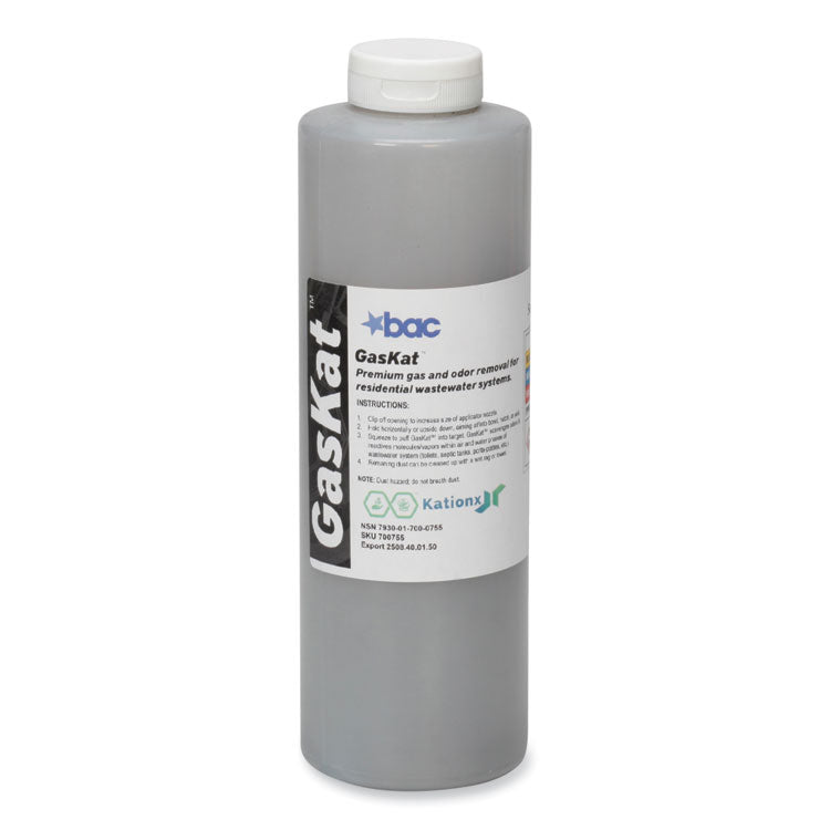 7930017000760, SKILCRAFT GasKat Odor and Toxic Gases Remover, Unscented, 24 oz Bottle, 12/Box
