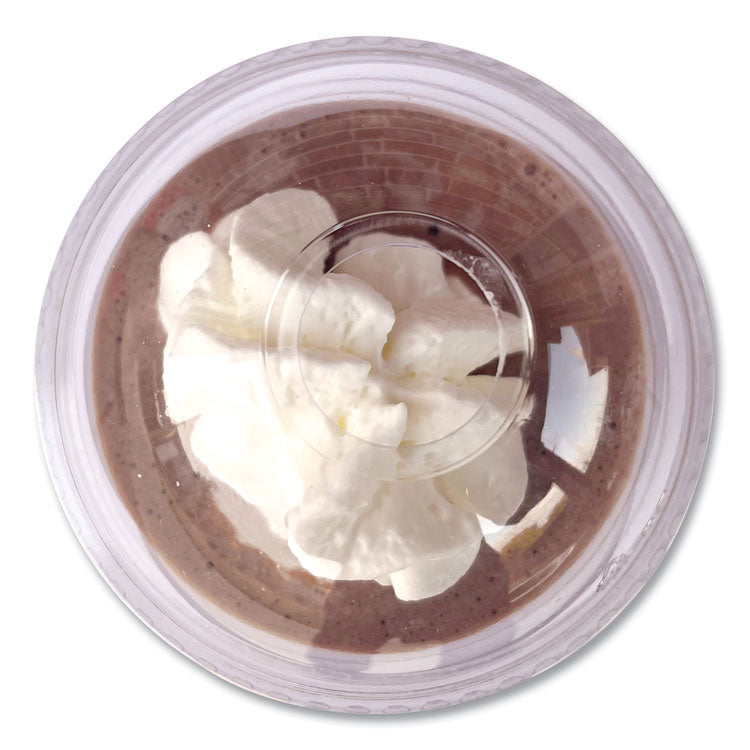 PET Cold Cup Dome Lids, Fits 9 oz to 12 oz Cold Cups, Plastic, Clear, 100/Pack
