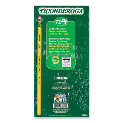 Pencils, HB (#2), Black Lead/Yellow Barrel, 72/Pack