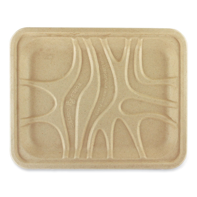 Fiber Meat and Produce Trays, 7.1 x 9.1 x 0.7, Natural, Paper, 500/Carton