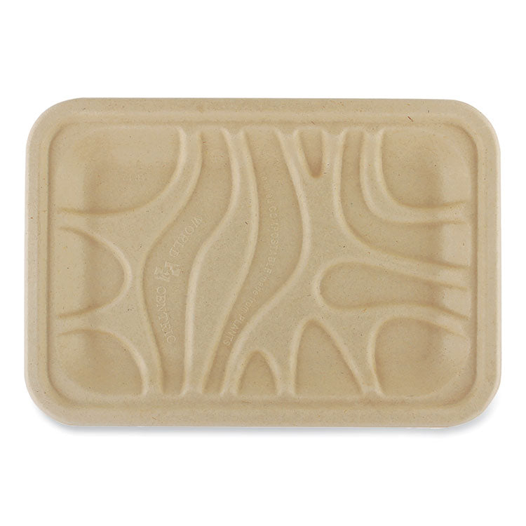 Fiber Meat and Produce Trays, 5.7 x 8.2 x 0.6, Natural, Paper, 500/Carton