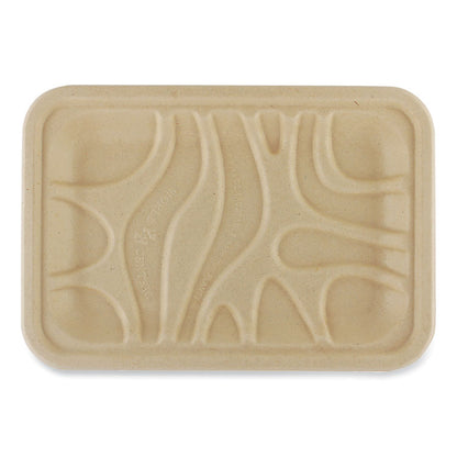 Fiber Meat and Produce Trays, 5.7 x 8.2 x 0.6, Natural, Paper, 500/Carton