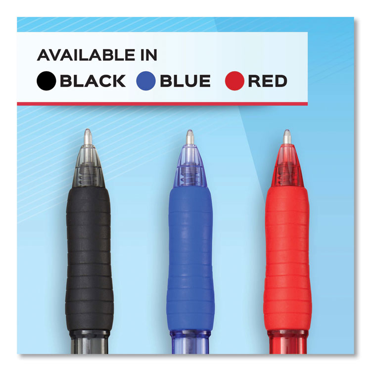 Profile Ballpoint Pen, Retractable, Medium 1 mm, Blue Ink, Translucent Blue Barrel, Dozen