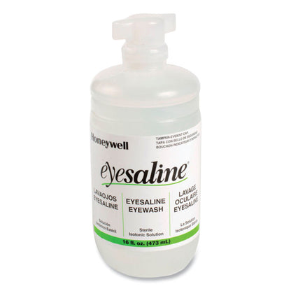 Double Bottle Sterile Saline Eye Wash Wall Station, 16 oz Bottles, 2 Bottles/Station, 4 Stations/Carton