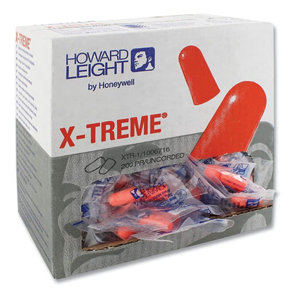 X-TREME Uncorded Disposable Earplugs, 32 dB NRR, One Size Fits Most, Orange Bullet Plugs, 2,000/Carton