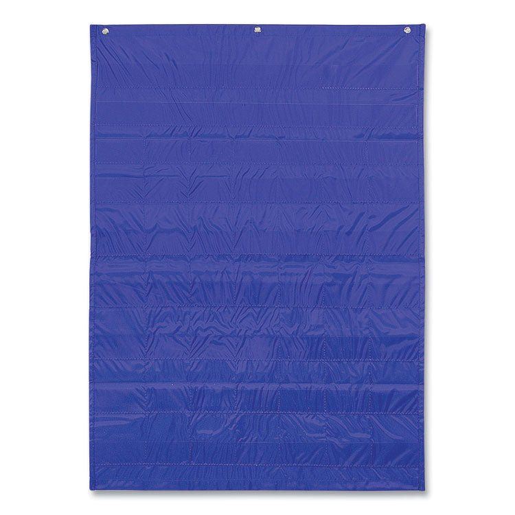 Complete Calendar and Weather Pocket Chart, 51 Pockets, 26 x 37.25, Blue