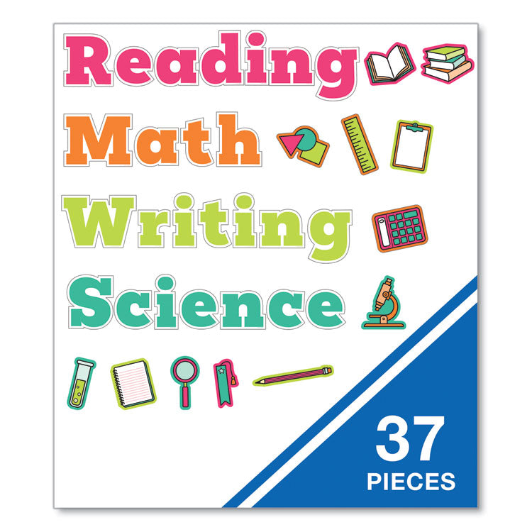 Wall Signs for Core Subjects, Core Subjects, Assorted Sizes, Multicolor, 37/Set