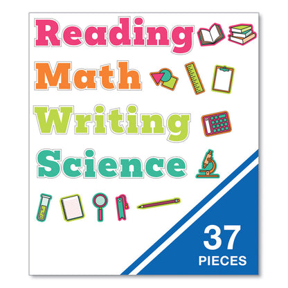 Wall Signs for Core Subjects, Core Subjects, Assorted Sizes, Multicolor, 37/Set