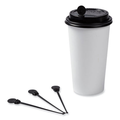 Beverage Plugs, 4.75", Black, 2,000/Carton