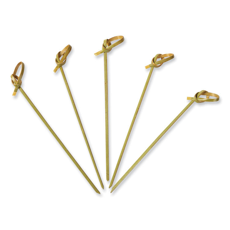Knotted Bamboo Pick, Paper, 4.5", Natural, 100/Pack, 10 Packs/Carton