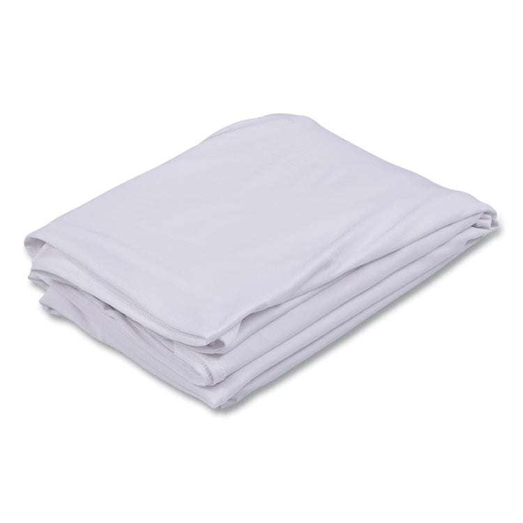 iGear Fabric Table Cover, Polyester/Spandex, 30" x 72", White