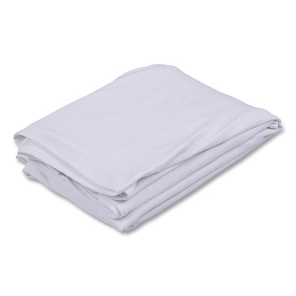 iGear Fabric Table Cover, Polyester/Spandex, 30" x 72", White