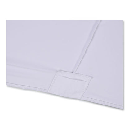 iGear Fabric Table Cover, Polyester/Spandex, 30" x 72", White