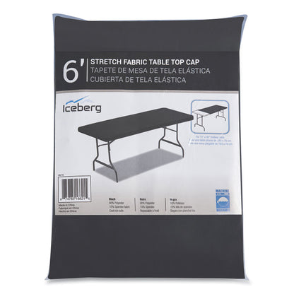 iGear Fabric Table Top Cap Cover, Polyester/Spandex, 30" x 72", Black