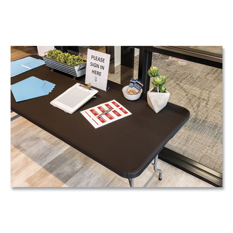 iGear Fabric Table Top Cap Cover, Polyester/Spandex, 30" x 72", Black