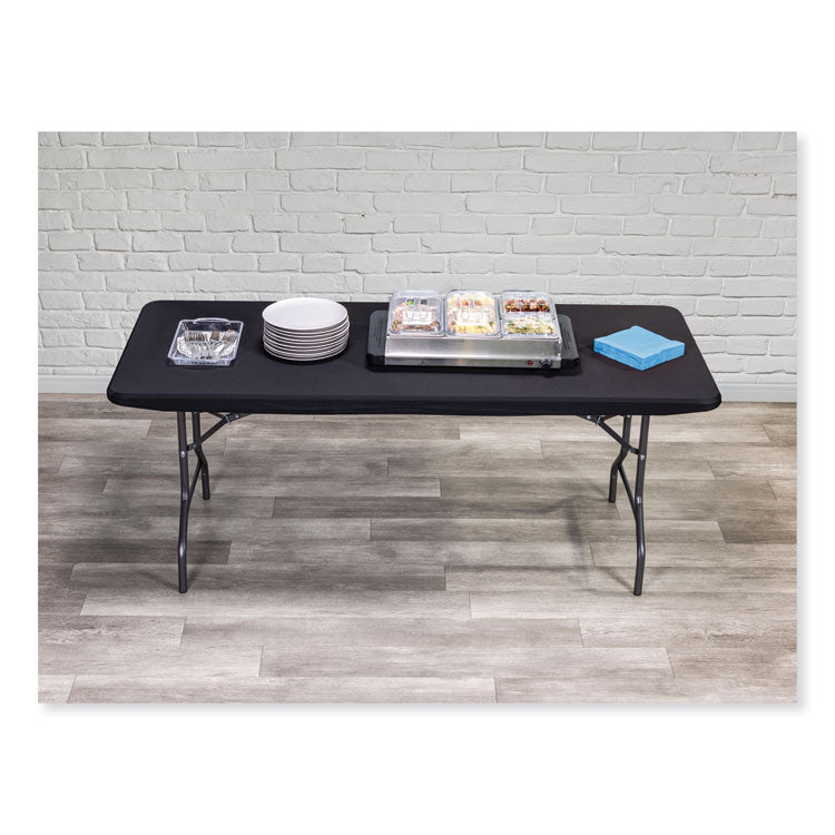 iGear Fabric Table Top Cap Cover, Polyester/Spandex, 30" x 72", Black