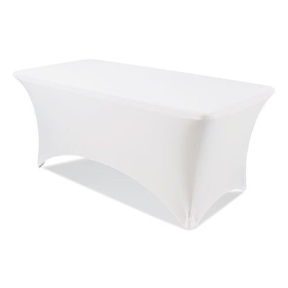 iGear Fabric Table Cover, Polyester/Spandex, 30" x 96", White