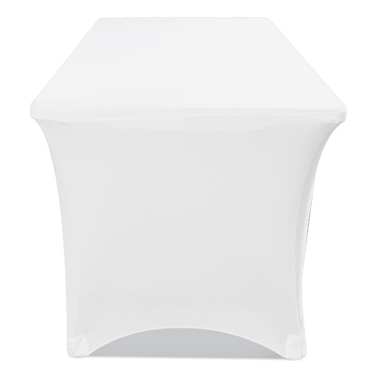 iGear Fabric Table Cover, Polyester/Spandex, 30" x 72", White