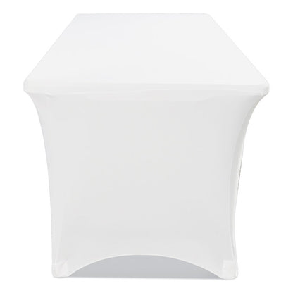 iGear Fabric Table Cover, Polyester/Spandex, 30" x 72", White