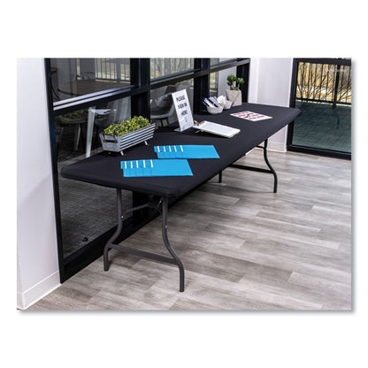 iGear Fabric Table Top Cap Cover, Polyester/Spandex, 30" x 96", Black