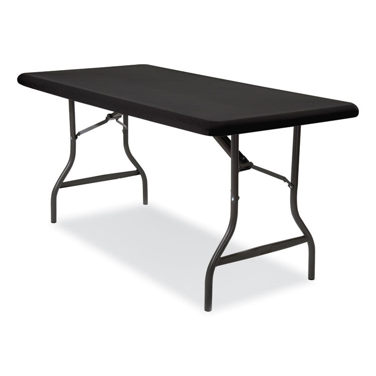 iGear Fabric Table Top Cap Cover, Polyester/Spandex, 30" x 96", Black