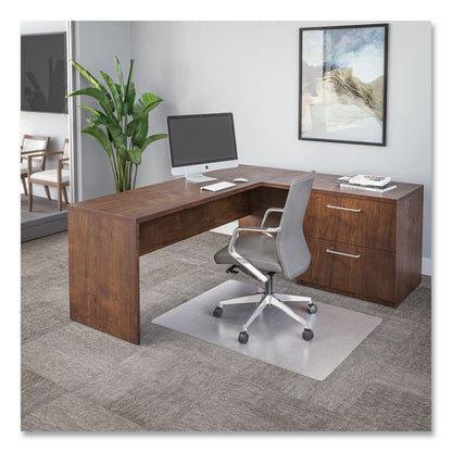 SuperGrip Chair Mat for Flat to Low Pile Carpeted and Hard Floors, Rectangular, 48" x 36", Clear, Ships Rolled