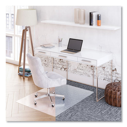 SuperGrip Chair Mat for Flat to Low Pile Carpeted and Hard Floors, Rectangular, 48" x 36", Clear, Ships Rolled
