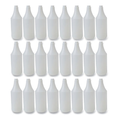 Embossed Plastic Spray Bottle, 32 oz, Clear, 24/Carton