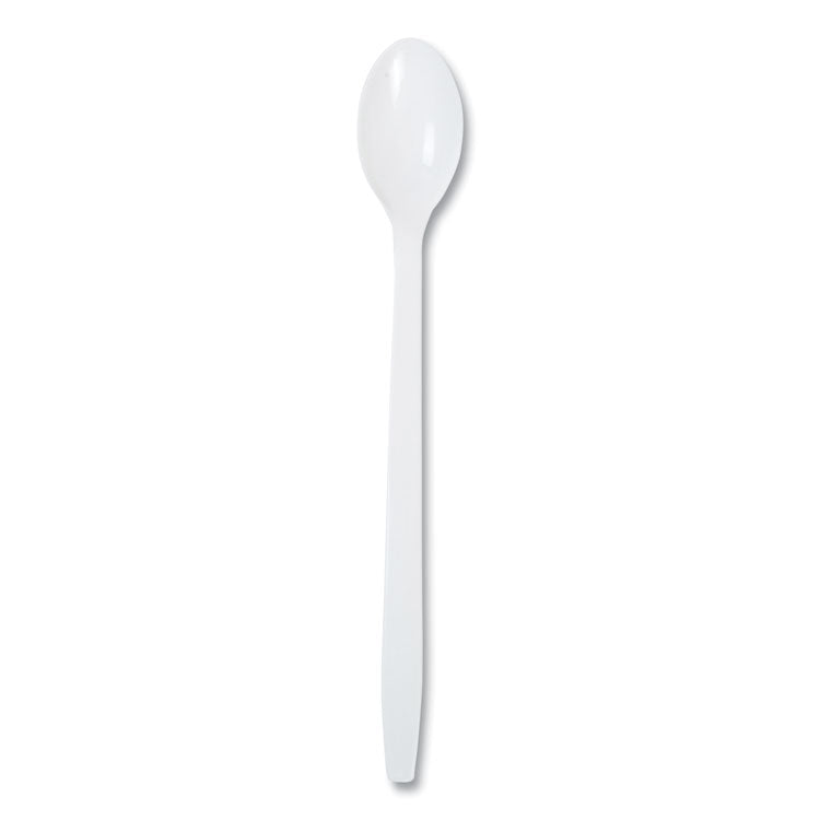 Soda Spoon, Mediumweight, Plastic, 7.87", White, 1,000/Carton