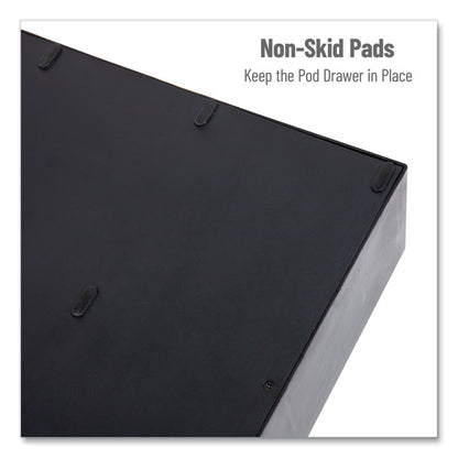 Two-Tier Six-Drawer Single Serve Coffee Pod Drawer, 14 x 12.25 x 4.75, Black