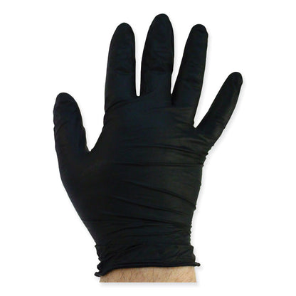 ProGuard Powder Free Nitrile Gloves, Powder-Free, Large, 3.5 mil Thick, 9.65" Long, Black, 100/Box, 10 Boxes/Carton