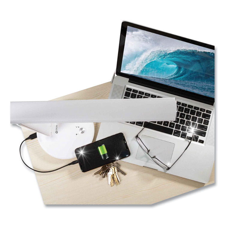 Wellness Series Sanitizing Emerge LED Desk Lamp, 23" High, White
