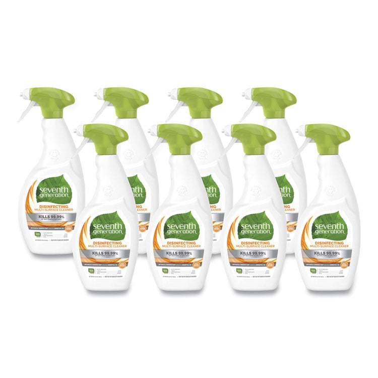 Botanical Disinfecting Multi-Surface Cleaner, Lemongrass Citrus Scent, 26 oz Spray Bottle, 8/Carton