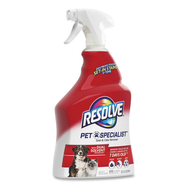 Pet Specialist Stain and Odor Remover, Citrus Scent, 32 oz Trigger Spray Bottle, 12/Carton