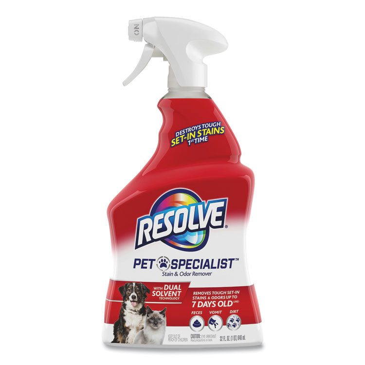 Pet Specialist Stain and Odor Remover, Citrus Scent, 32 oz Trigger Spray Bottle, 12/Carton