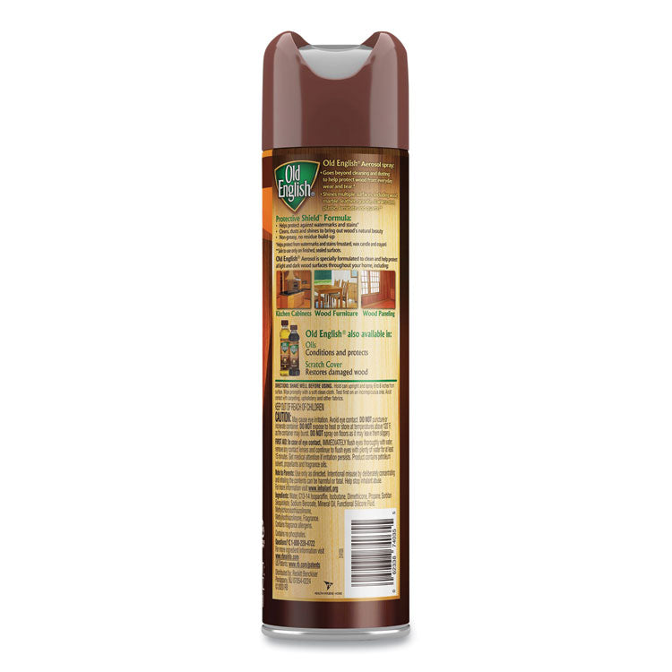 Furniture Polish, Fresh Lemon Scent, 12.5 oz Aerosol Spray, 12/Carton