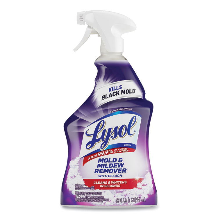Mold and Mildew Remover with Bleach, Unscented, 32 oz Spray Bottle, 12/Carton