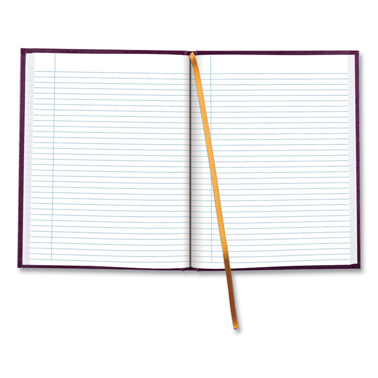 Executive Notebook with Ribbon Bookmark, 1-Subject, Medium/College Rule, Grape Cover, (75) 10.75 x 8.5 Sheets