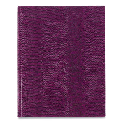 Executive Notebook with Ribbon Bookmark, 1-Subject, Medium/College Rule, Grape Cover, (75) 10.75 x 8.5 Sheets