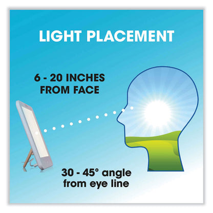 Wellness Series ClearSun LED Light Therapy Lamp, 7.88" High, White