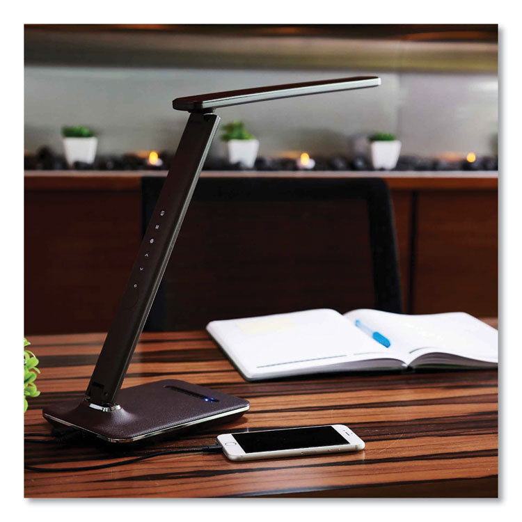 Wellness Series Renew LED Desk Lamp, 23" High, Brown