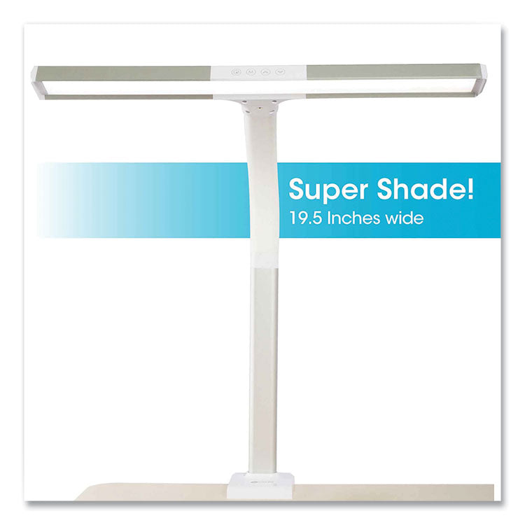 Wellness Series Perform LED Clamp Lamp with Three Color Modes, 16" to 24.75" High, White