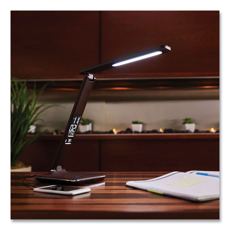 Wellness Series Renew LED Desk Lamp, 23" High, Brown