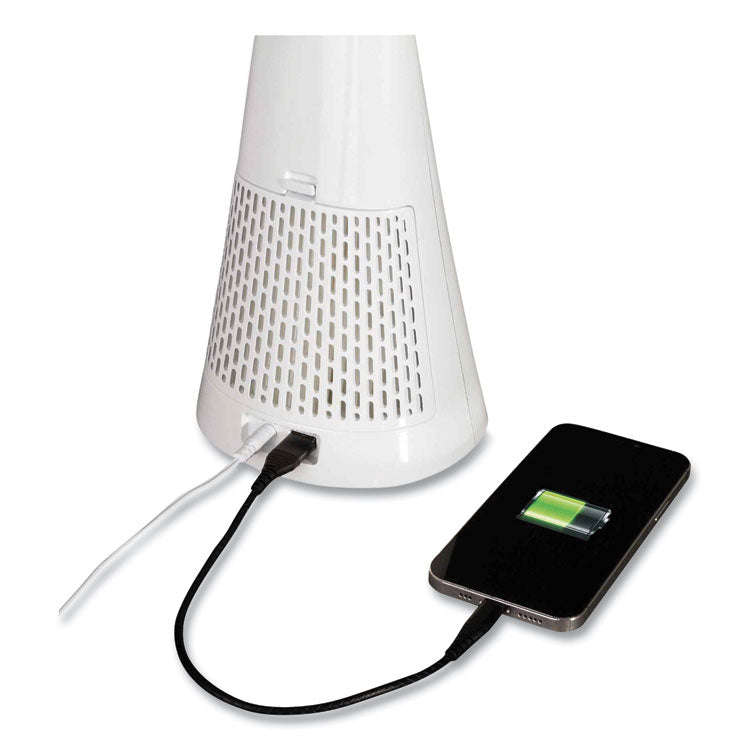 Wellness Series SanitizingPro LED Desk Lamp and UV Air Purifier, 15" to 25" High, White