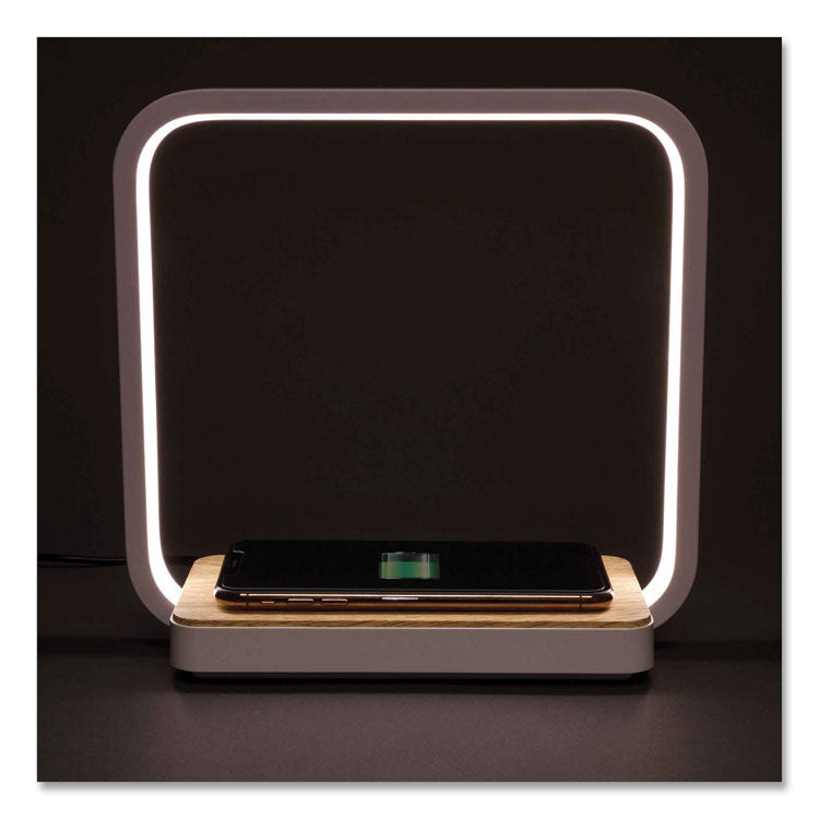 Wireless Charging Station with Night Light, USB, White